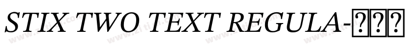 STIX TWO TEXT REGULA字体转换